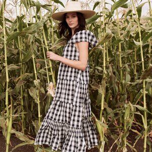 NWT The Great Navy Heart Gingham Nightingale Dress 3 (L)